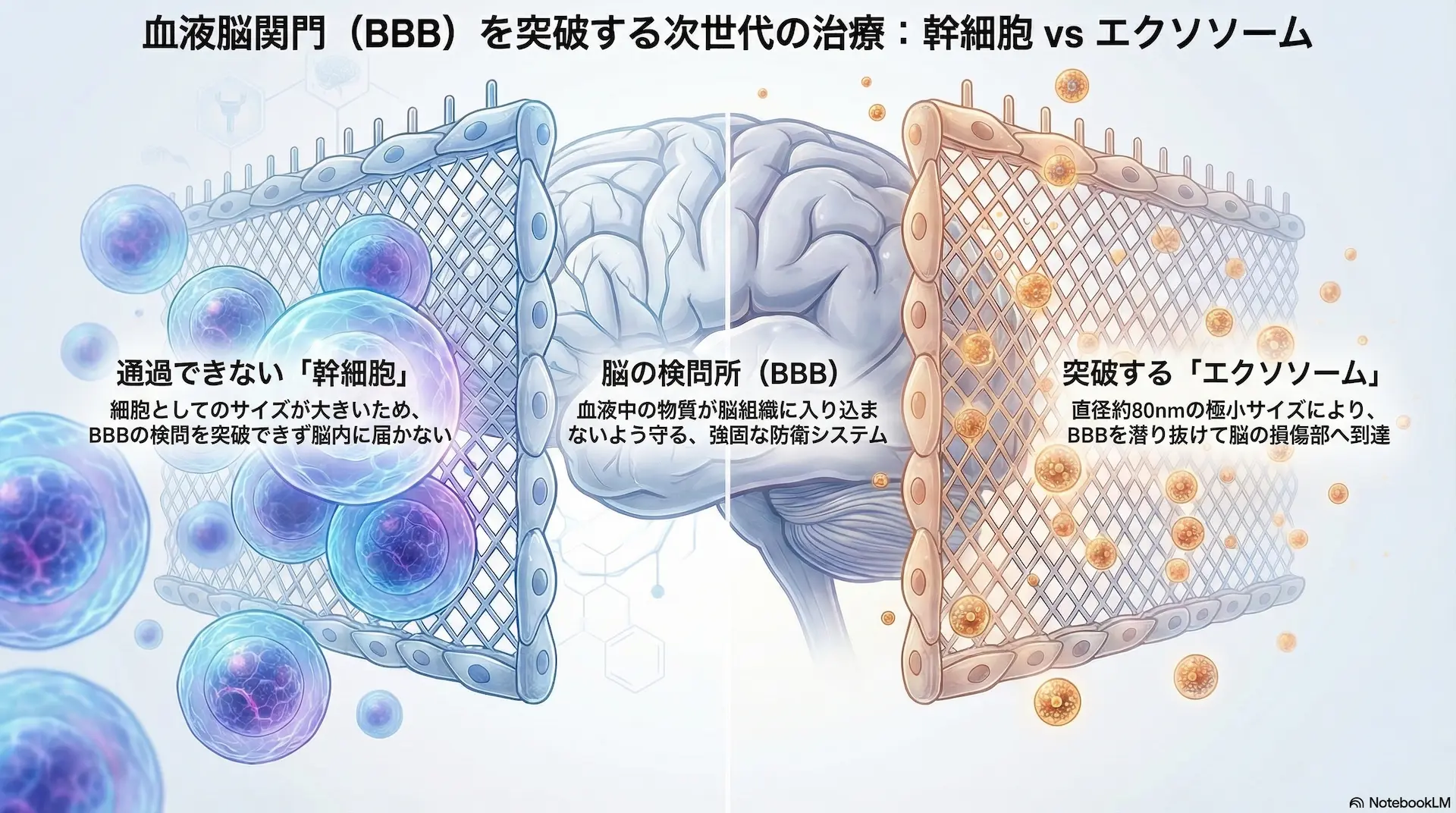 Illustration explaining brain exosomes